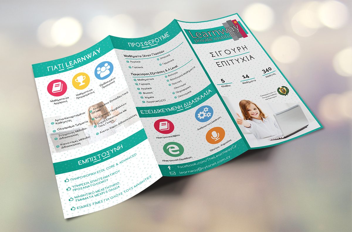 iCreate Web Design | Graphics | Trifold Brochure | The Learnway Private Institute